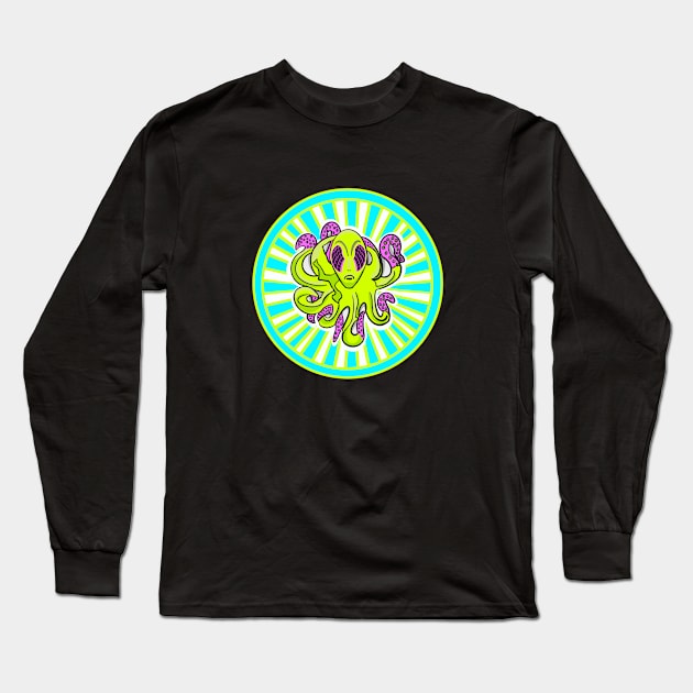 Alien Octopus Long Sleeve T-Shirt by Mareteam